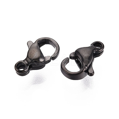 304 Stainless Steel Lobster Claw Clasps STAS-T065-9mm-34B-1