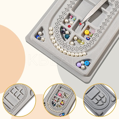 Plastic Flocked Bead Design Boards ODIS-YW0001-05-1