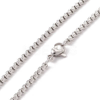 Alloy Trinity Knot Wish Knot Pendant Necklace with 201 Stainless Steel Box Chains NJEW-E016-13AS-1
