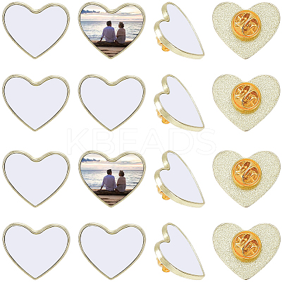 20 Boxs Sublimation Blank Brooch Pins FIND-SP0004-09C-1