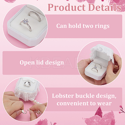 Polyester Pet Dog Wedding Ring Displays AJEW-WH0460-074P-02-1