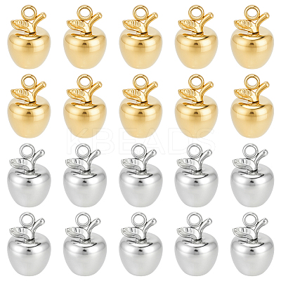 20Pcs 2 Colors Stainless Steel Charms STAS-BC0004-11-1