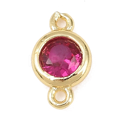 Brass Pave Cubic Zirconia Connector Charms KK-TAC0015-01G-01-1