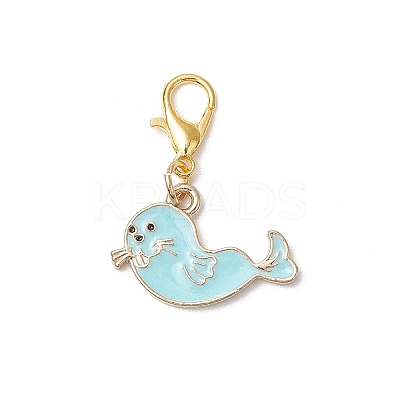 Alloy Enamel Pendant Decorations HJEW-JM03296-1