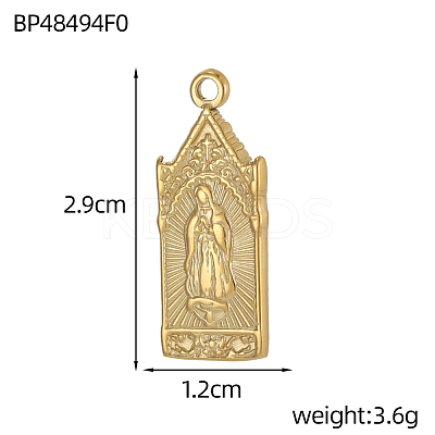 304 Stainless Steel Pendants X-STAS-OY007-14G-1