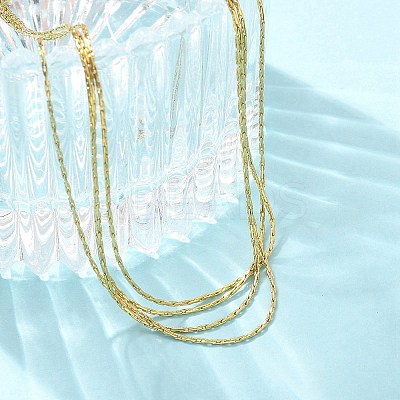 304 Stainless Steel Boston Link Chain Multi-strand Necklaces for Women NJEW-C084-02G-1