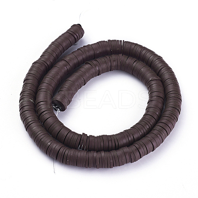 Flat Round Handmade Polymer Clay Beads LS-CLAY-R067-8.0mm-38-1