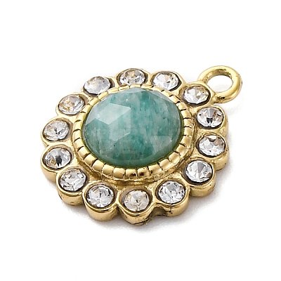 Natural Amazonite Faceted Charms STAS-S163-38G-01-1