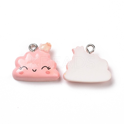 Opaque Resin Pendants RESI-J023-14D-1