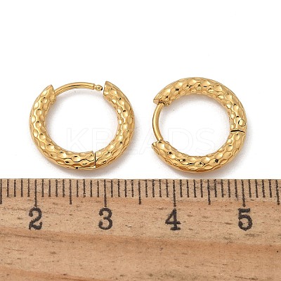 Ion Plating(IP) 304 Stainless Steel Grooved Hoop Earrings EJEW-M218-01A-G-1