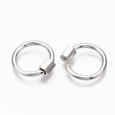Brass Screw Carabiner Lock Charms KK-T047-06P-1