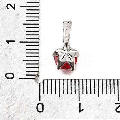 Brass Micro Pave Cubic Zirconia Charms KK-D356-05C-P-1