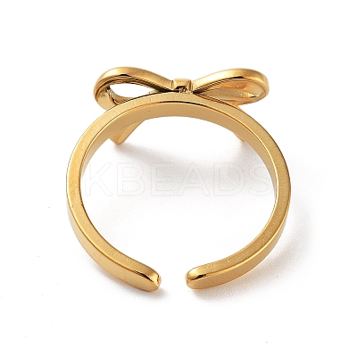 304 Stainless Steel Open Cuff Rings for Women RJEW-Z044-01G-02-1