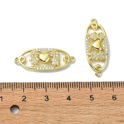 Rack Plating Brass Micro Pave Clear Cubic Zirconia Pendants KK-R157-02G-1