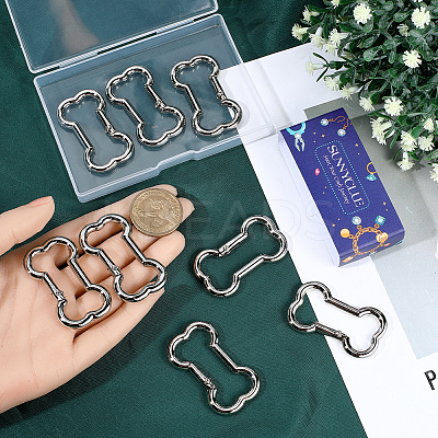 10Pcs Zinc Alloy Rock Climbing Carabiners FIND-SC0021-33-1