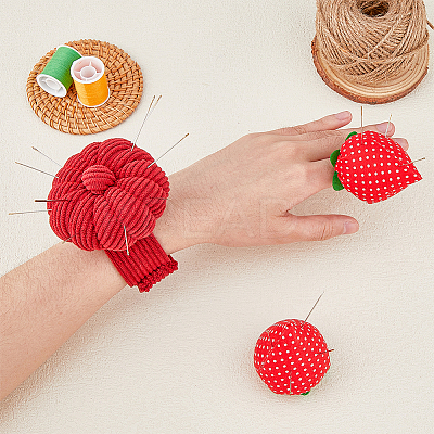 1Pc Cotton Corduroy Pumpkin Needle Holder Pillow DIY-HY0001-58-1