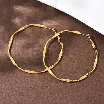 304 Stainless Steel Hoop Earrings EJEW-I320-25G-03-1
