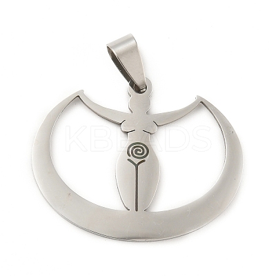 Non-Tarnish 201 Stainless Steel Pendants LS-STAS-D190-18P-1