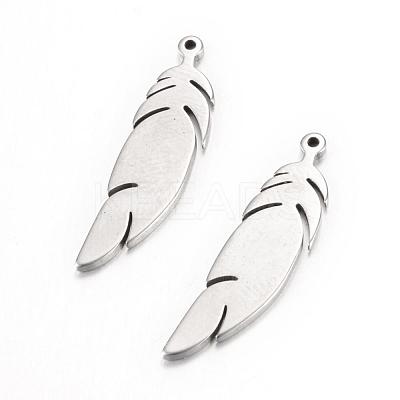 Tarnish Resistant 304 Stainless Steel Pendants STAS-S054-60-1