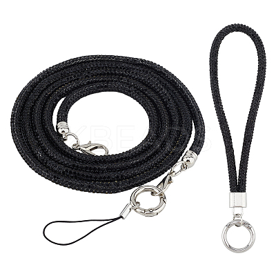 2Pcs 2 Styles Zinc Alloy Resin Universal Cell Phone Strap Crossbody Neck Strap Phone Charms AJEW-CP0008-93B-1