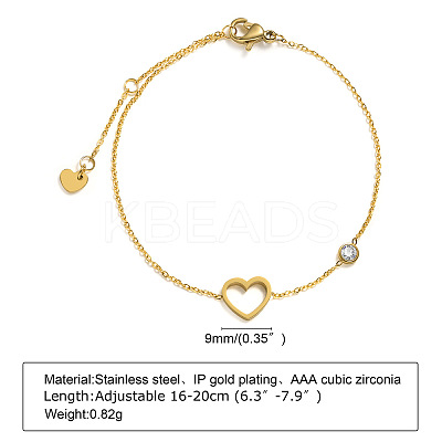 304 Stainless Steel Link Bracelets FS-WGD0AED-08-1