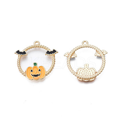 Halloween Alloy Enamel Pendants ENAM-N055-092-1