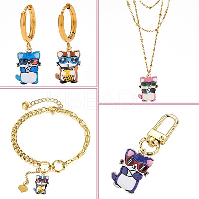40Pcs 8 Colors Zinc Alloy Pendants FIND-CJ0001-73-1