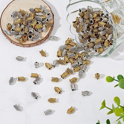 100Pcs 2 Colors Tibetan style Alloy Bead Caps FIND-GO0003-12-1