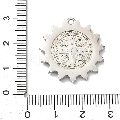 304 Stainless Steel & Rhinestone Pendants STAS-G371-09A-02P-1