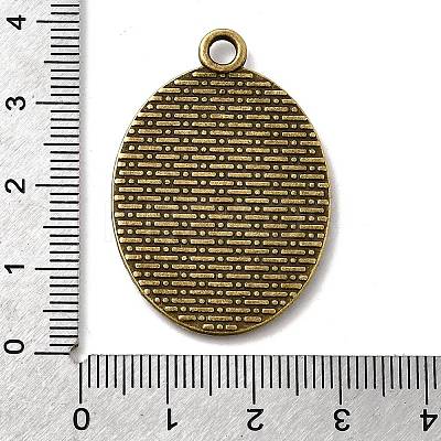 Vintage Tibetan Style Alloy Pendant Cabochon Bezel Settings X-TIBEP-M018-105AB-NF-1