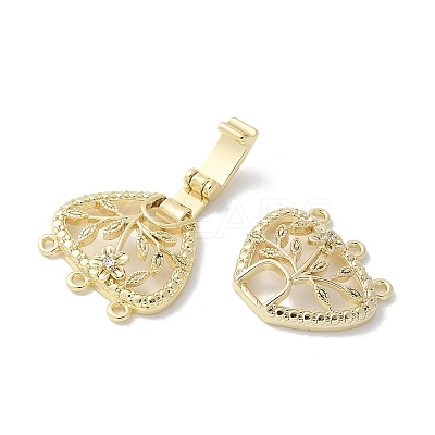 Brass Micro Pave Cubic Zirconia Fold Over Clasps X-KK-U052-10G-1