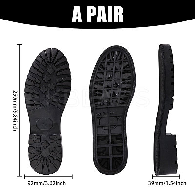 Anti Skid Synthetic Rubber Shoes Bottom Heel Sole FIND-WH0816-098B-1