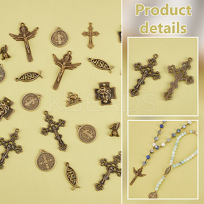 8 Style Tibetan Style Alloy Pendants FIND-PH0018-76-1