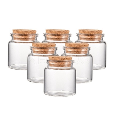 Glass Jar Glass Bottle for Bead Containers CON-E008-58x47mm-1