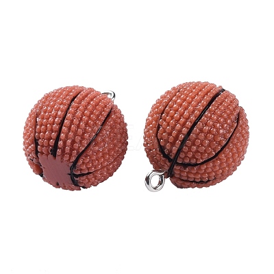 16Pcs 2 Colors Opaque Resin Pendants RESI-LS0001-03P-1