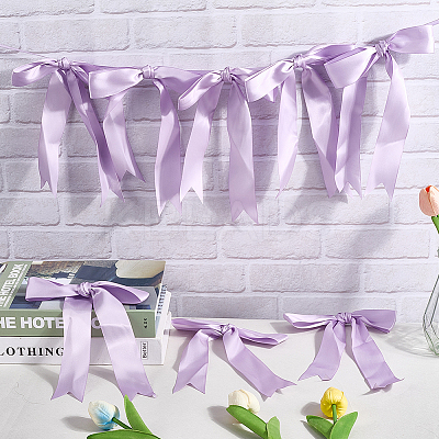 Cloth Bowknot Garland AJEW-WH20064-76D-1