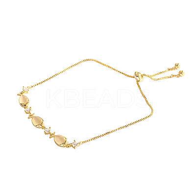 Brass Box Chain Slider Bracelets FS-WGA60A8-01-1