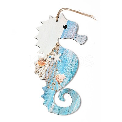 Natural Wood Pendant Decorations WOOD-I005-02-1