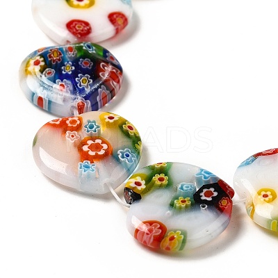 Handmade Millefiori Glass Beads Strands LK145-1