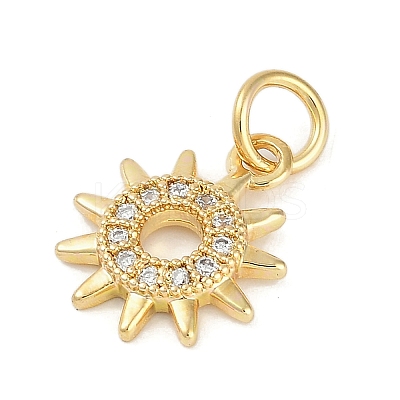 Rack Plating Brass Micro Pave Cubic Zirconia Pendants LS-KK-H509-06G-1