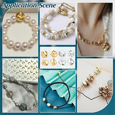 40Pcs 4 Colors Alloy Beads FIND-PH0021-32-1