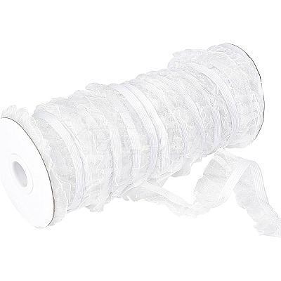 Chinlon Organza Elastic Lace Ribbon EC-WH0013-12A-1