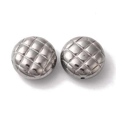 Tarnish Resistant 304 Stainless Steel Waffle Beads STAS-I305-201P-1