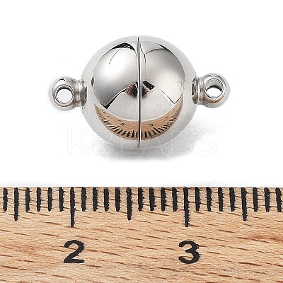 Tarnish Resistant 304 Stainless Steel Magnetic Clasps with Loops LS-STAS-E006-52-01-1