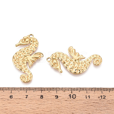304 Stainless Steel Sea Horse Pendants STAS-T069-17G-1