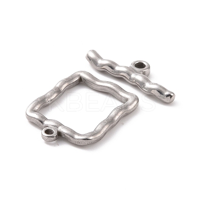 Non-Tarnish 304 Stainless Steel Toggle Clasps STAS-A067-03P-1