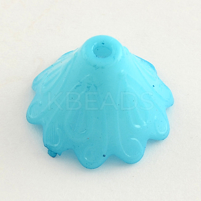 Opaque Acrylic Flower Bead Caps SACR-Q099-M81-1