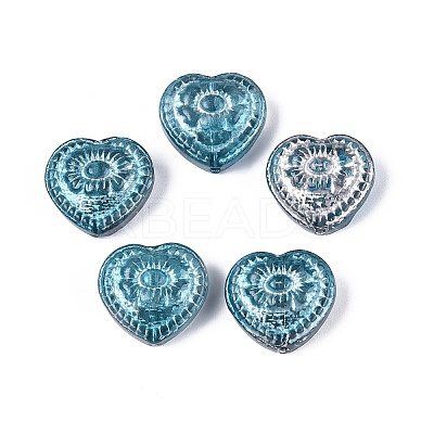 Baking Paint Transparent Glass Beads DGLA-N018-26B-1