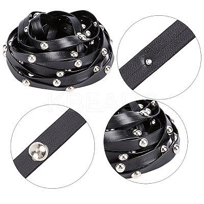 Flat Imitation Leather Cord WL-GF0001-11A-04-1