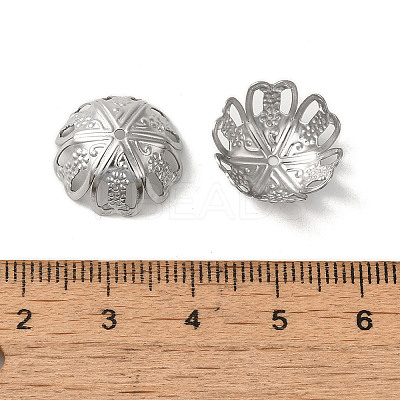 Non-Tarnish 304 Stainless Steel Bead Caps STAS-P363-02B-P-1